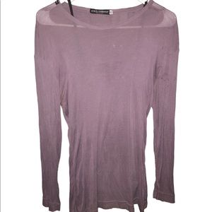 Vintage Dolce and Gabbana sheer/see thru mauve purple top